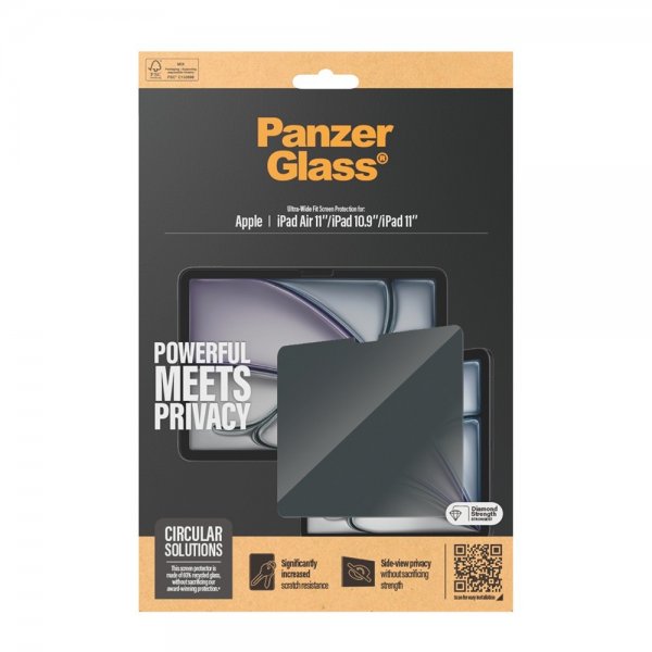 PanzerGlass iPad 10.9 (gen 10)/iPad 11 (A16)/iPad Air 11 (M2/M3/M4) Skærmbeskyttelse Ultra-Wide Fit Privacy