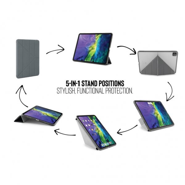 Pipetto iPad Pro 11 (gen 2/3/4) Origami Cover Grå