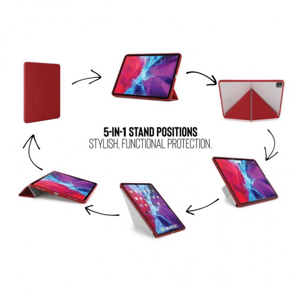 Pipetto iPad Pro 12.9 (gen 4/5/6) Origami Etui Rød