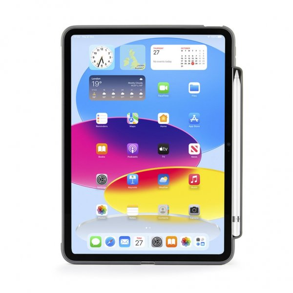 Pipetto iPad 10.9 (gen 10)/iPad 11 (A16) Cover Origami No3 Pencil Case Mørkegrå