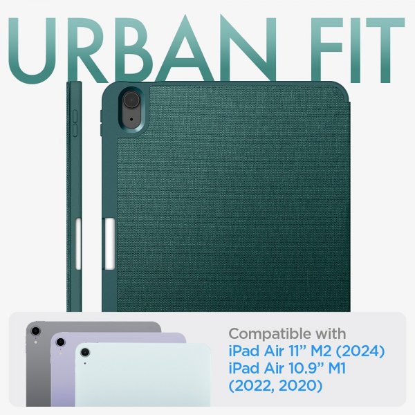Spigen iPad Air 11 (M2/M3/M4) Cover Urban Fit Midnight Green
