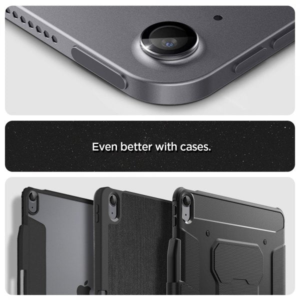 Spigen iPad Air 11 (M2/M3/M4)/iPad Air 13 (M2/M3/M4) Kamerabeskytter GLAS.tR EZ Fit Optik Pro Space Grey