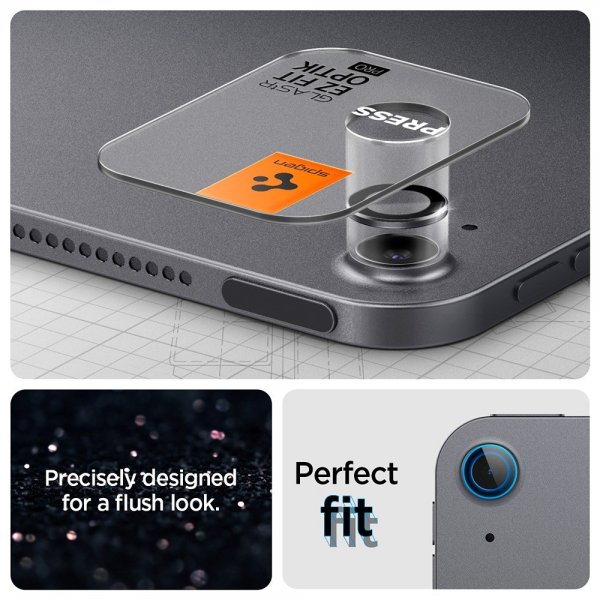 Spigen iPad Air 11 (M2/M3/M4)/iPad Air 13 (M2/M3/M4) Kamerabeskytter GLAS.tR EZ Fit Optik Pro Space Grey