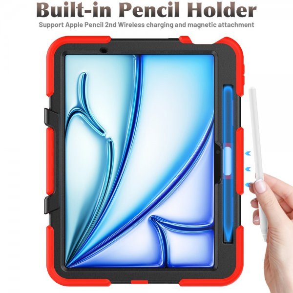 iPad Air 11 (M2/M3/M4) Cover Heavy Duty Armor Rød