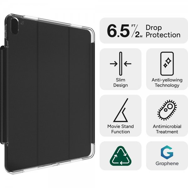 ZAGG iPad Air 13 (M2/M3) Cover Crystal Palace Folio Sort Transparent