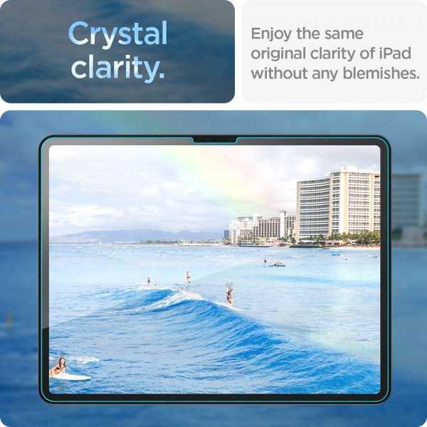 Spigen iPad Air 13 (M2/M3/M4) Skærmbeskyttelse GLAS.tR EZ Fit