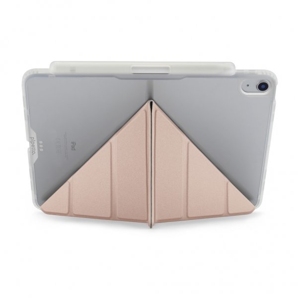 Pipetto iPad Air 13 (M2/M3/M4) Cover Origami No3 Pencil Case Metallic Pink