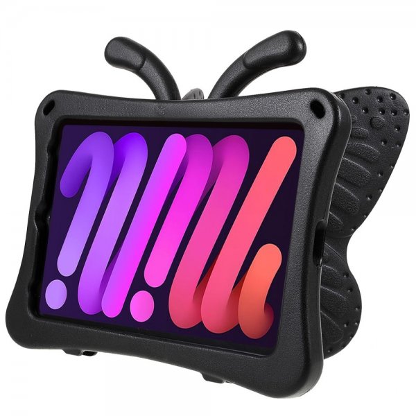 iPad mini (6. generation)/iPad mini (A17 Pro) Cover til Børn Sommerfugl Sort