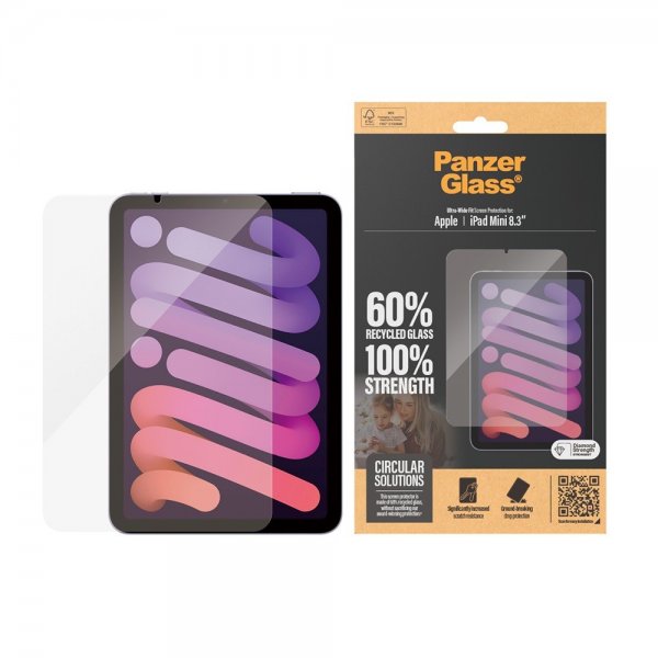 PanzerGlass iPad mini (gen. 6)/iPad mini (A17 Pro) Skærmbeskyttelse Ultra-Wide Fit