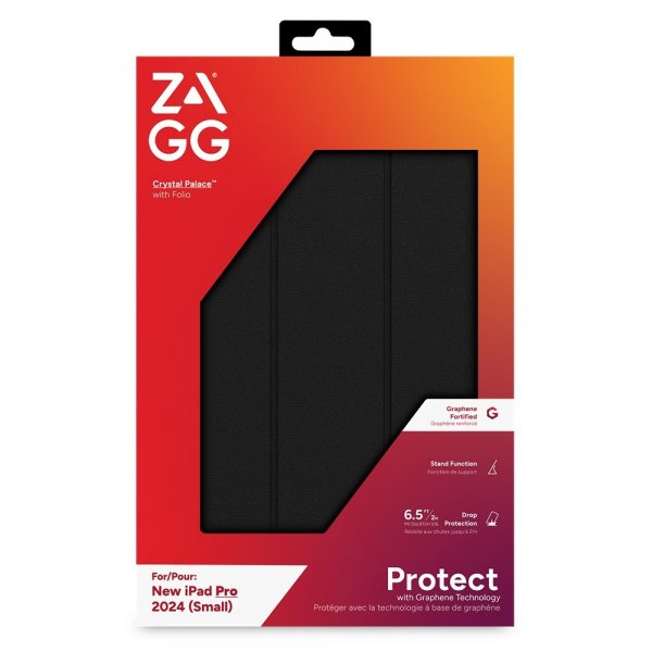 ZAGG iPad Pro 11 (M4/M5) Cover Crystal Palace Folio Sort Transparent