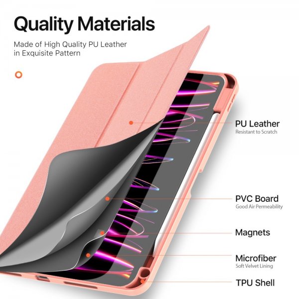 Dux Ducis iPad Pro 11 (M4/M5) Cover DOMO Series Pink