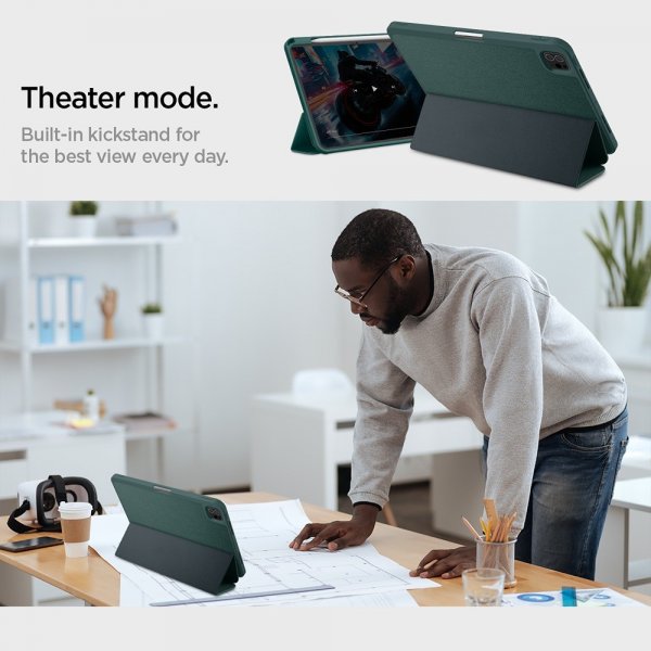 Spigen iPad Pro 11 (M4/M5) Cover Urban Fit Midnight Green