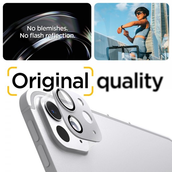Spigen iPad Pro 11 (M4/M5)/iPad Pro 13 (M4/M5) Kamerabeskyttelse Glas.tR EZ Fit Optik Metal Sølv