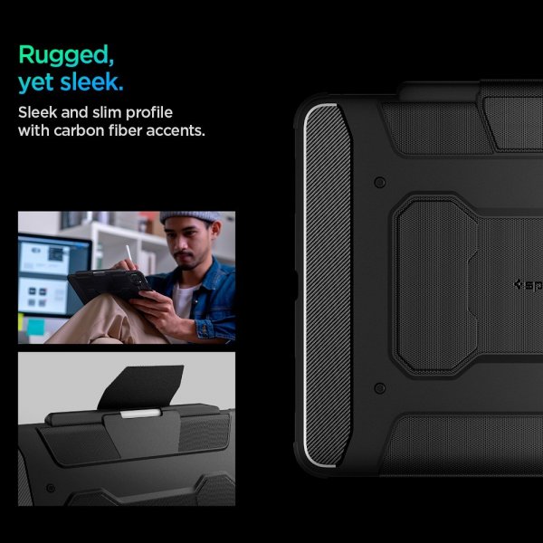 Spigen iPad Pro 13 (M4/M5) Cover Rugged Armor Pro Sort