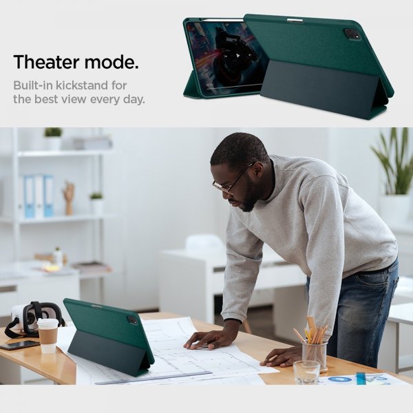 Spigen iPad Pro 13 (M4/M5) Cover Urban Fit Midnight Green