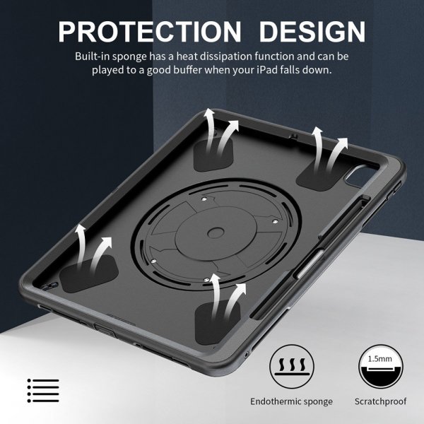 4smarts iPad Pro 13 (M4/M5) Cover Rugged Etui Grip Sort