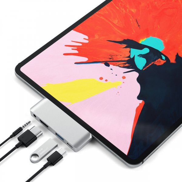 Satechi iPad Pro Multifunktionsadapter Sølv