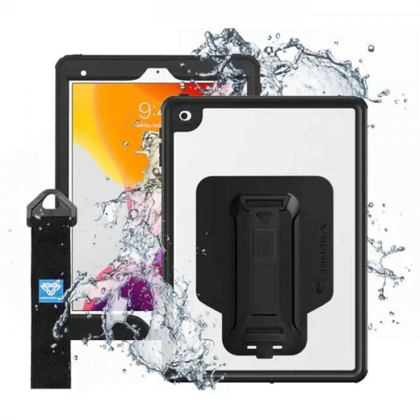 Armor-X iPad 10.2 (gen 7/8/9) Cover Vandtæt taske Sort Transparent