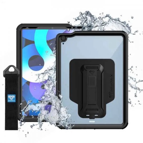 Armor-X iPad Air 10.9 (gen 4/5) Cover Waterproof etui Sort Transparent