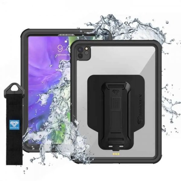 Armor-X iPad Pro 11 (gen 2/3/4) Cover Vandtæt etui Sort Transparent