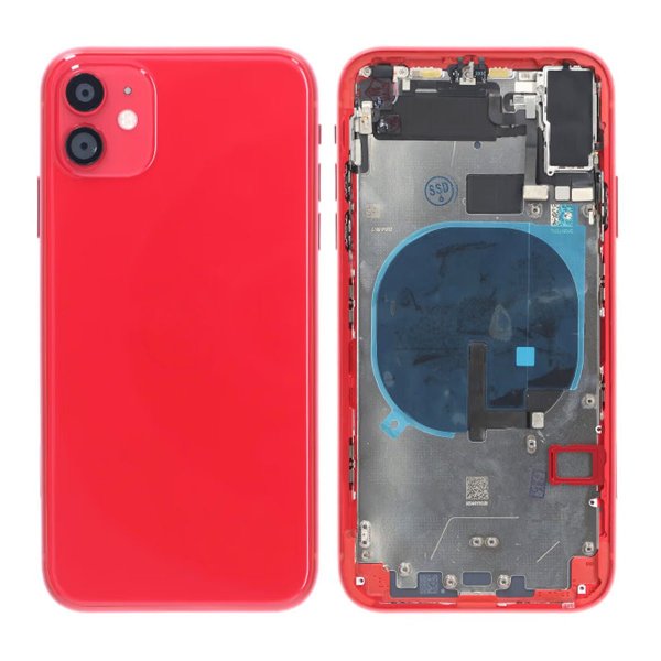 iPhone 11 Bagside med Komplet Ramme Premium - Rød