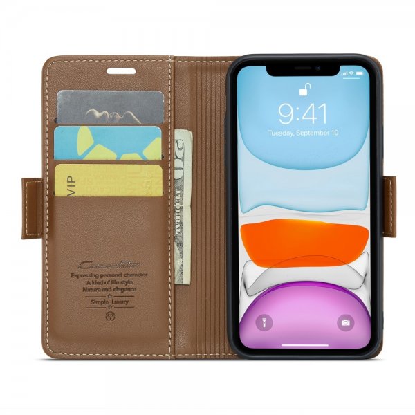CaseMe iPhone 11 Etui 023-serie Brun