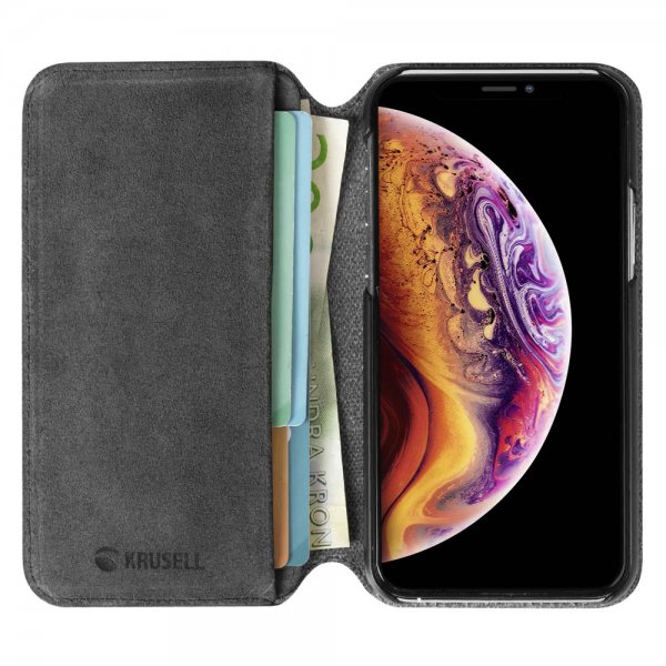 Krusell iPhone 11 Fodral Broby PhoneWallet Stone