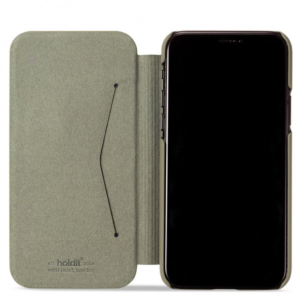 holdit iPhone 11 Etui SlimFlip Wallet Khaki Green