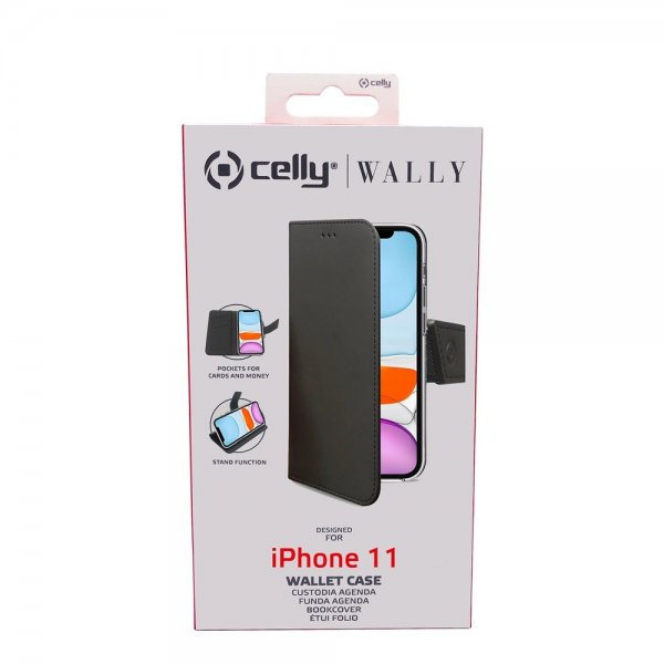 Celly iPhone 11 Etui Wally Wallet Case Sort