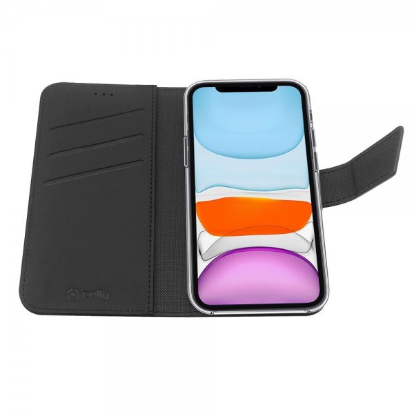 Celly iPhone 11 Etui Wally Wallet Case Sort