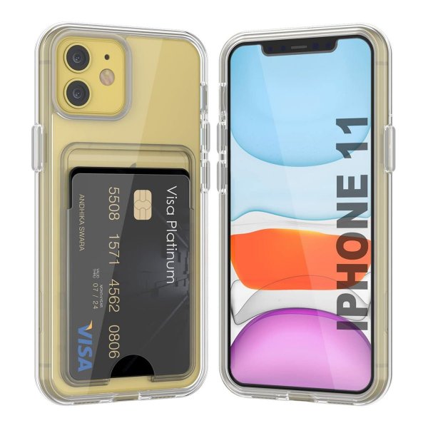 Rvelon iPhone 11 Cover Pung Gennemsigtig