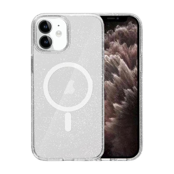 iPhone 11 Cover Glitter Stødabsorberende Gennemsigtig