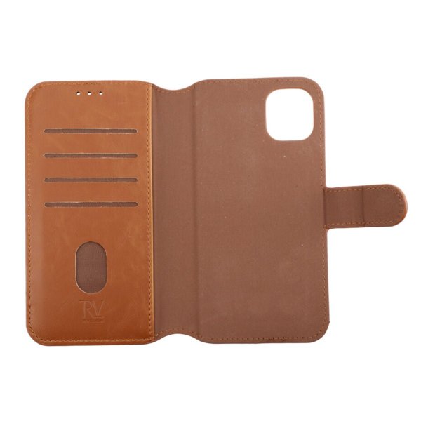 Rvelon iPhone 11 Cover Magnetisk Aftageligt Etui Brun