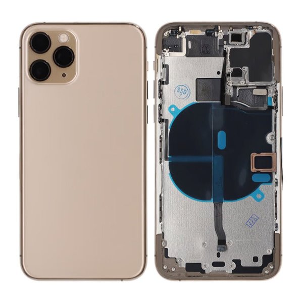 iPhone 11 Pro Bagside med Komplet Ramme Premium - Guld