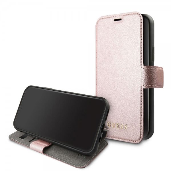 Guess iPhone 11 Pro Cover Lædertekstur Roseguld