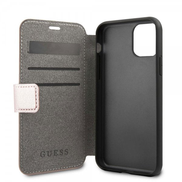 Guess iPhone 11 Pro Max Cover Lædertekstur Rosaguld