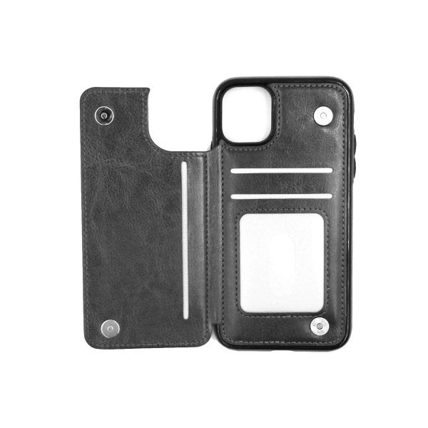 iPhone 11 Pro Max Cover Kortlomme Udvendig Sort
