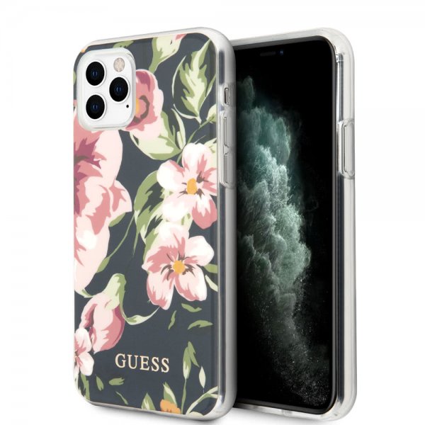 Guess iPhone 11 Pro Max Cover Flower Edition N.3 Navy