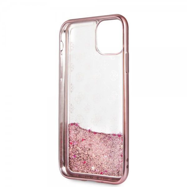 Guess iPhone 11 Pro Max Skal Glitter Cover Rosegold