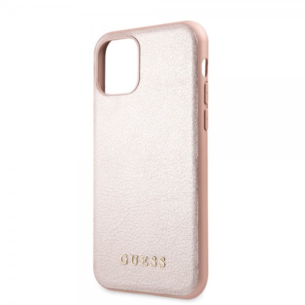 Guess iPhone 11 Pro Max Cover Lædertekstur Rosaguld