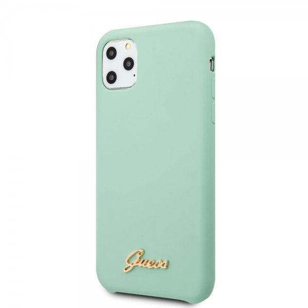 Guess iPhone 11 Pro Max Skal Silikone Cover Vintage Grøn