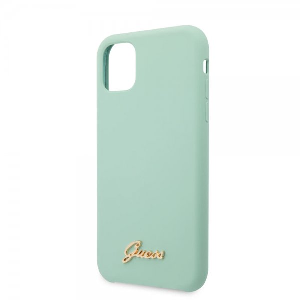 Guess iPhone 11 Pro Max Skal Silikone Cover Vintage Grøn