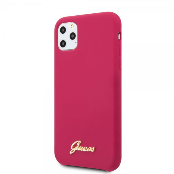 Guess iPhone 11 Pro Max Cover Silikone Vintage Rød