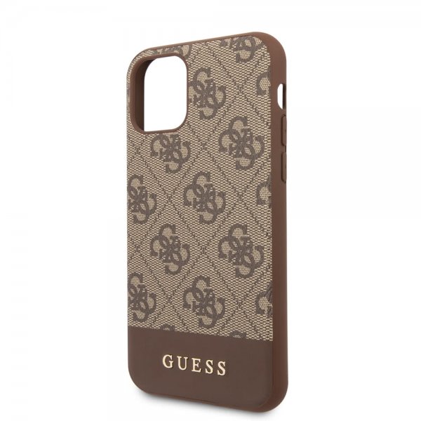 Guess iPhone 11 Pro Max Cover Stripe Cover Brun