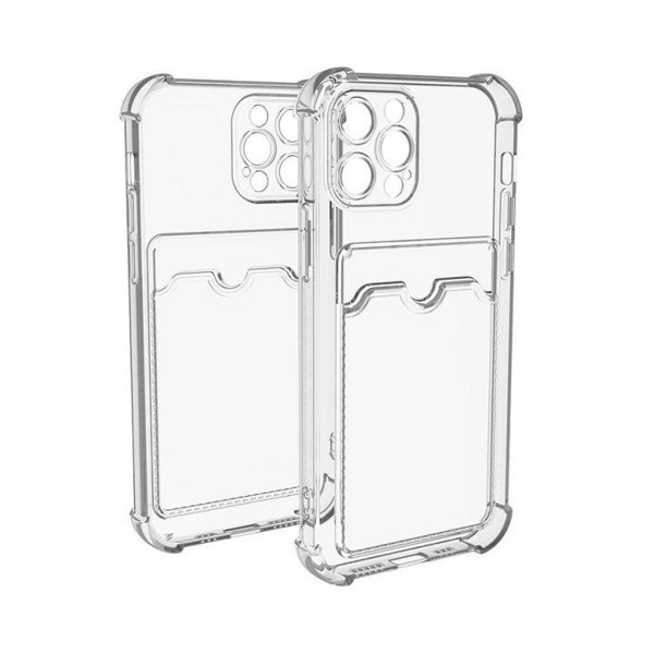 iPhone 11 Pro Max Cover Kortholder Stødsikkert Transparent