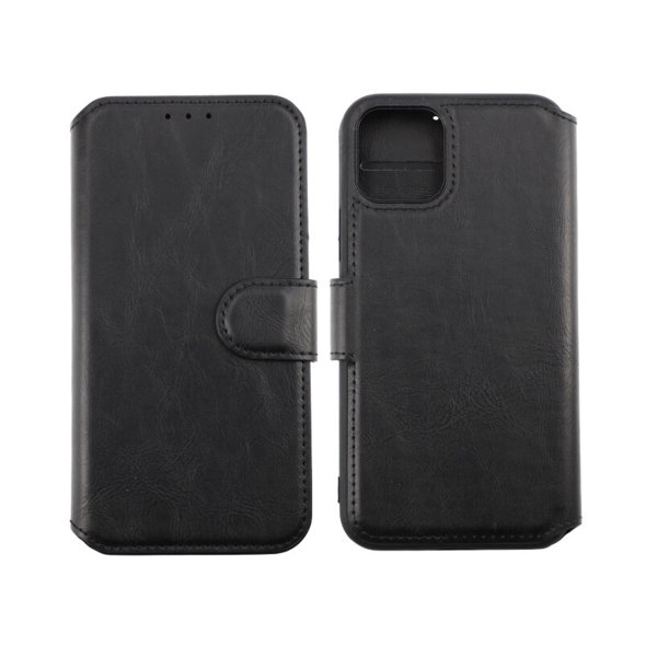 Rvelon iPhone 11 Pro Etui Udklappeligt Kortfag Sort