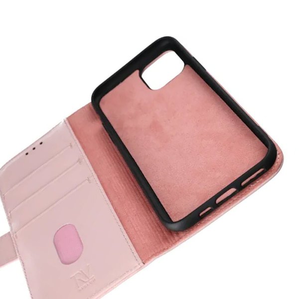 Rvelon iPhone 11 Pro Cover Ægte Læder Rosa