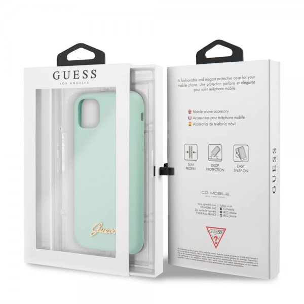 Guess iPhone 11 Pro Cover Silikone Vintage Grøn