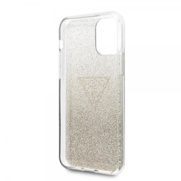 Guess iPhone 11 Pro Cover Solid Glitter Cover Guld