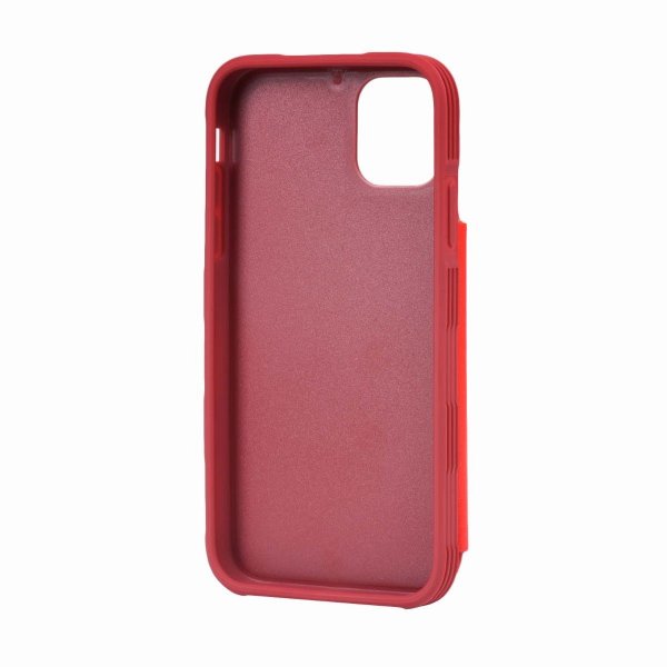 iPhone 11 Pro Cover Udklappeligt Kortholder Rød